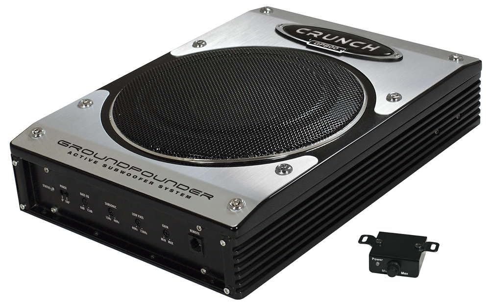 Crunch GP800-20 cm (8“) Active SUBWOOFER System | Untersitz-Aktiv-Woofer aus der Ground Pounder Serie