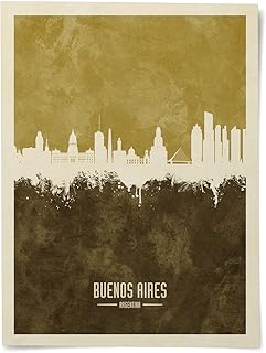Buenos Aires Argentina Skyline art print poster, unframed -8801