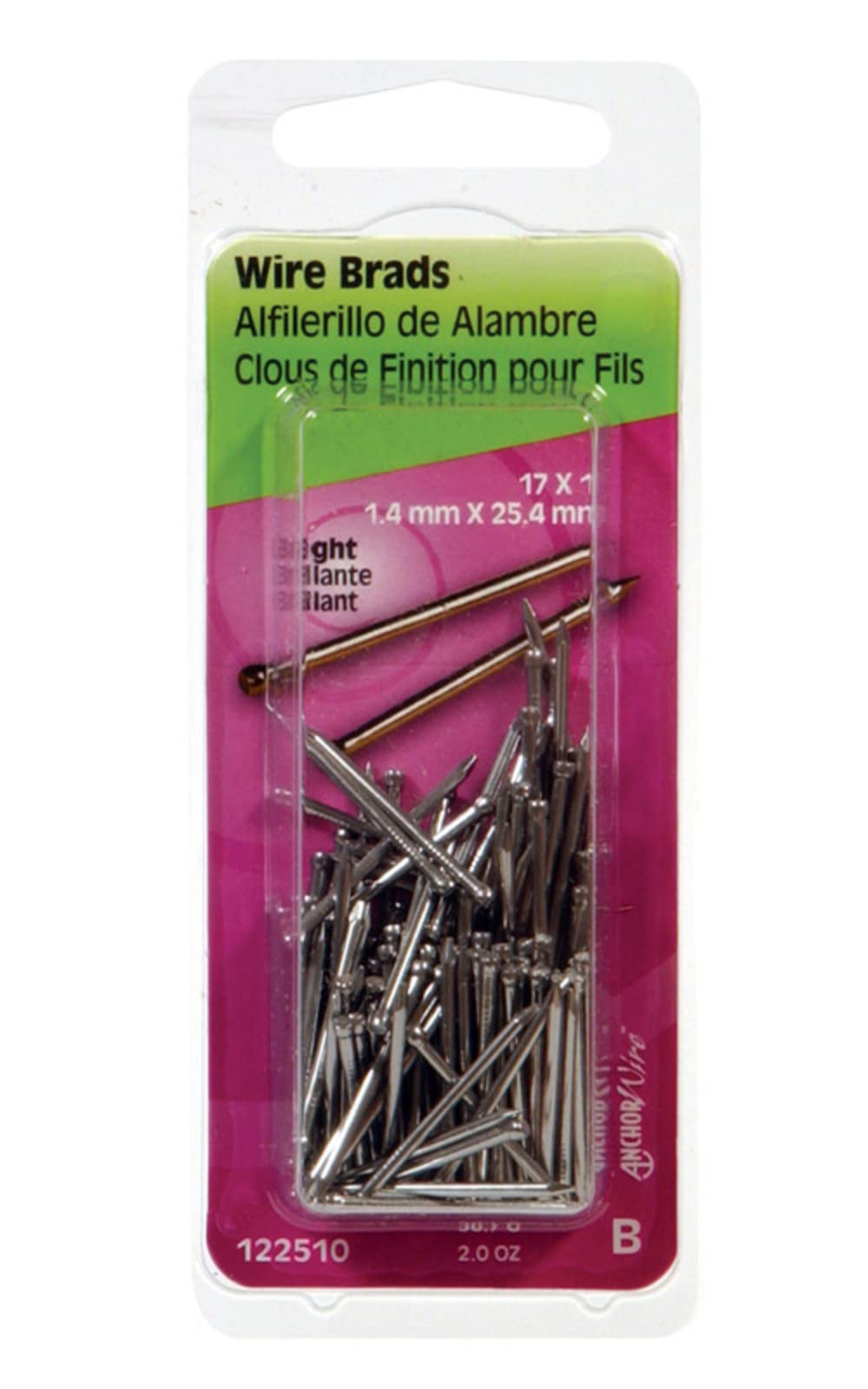 Hillman 122510 Wire Brad Nail, 1 in, Steel, Bright6