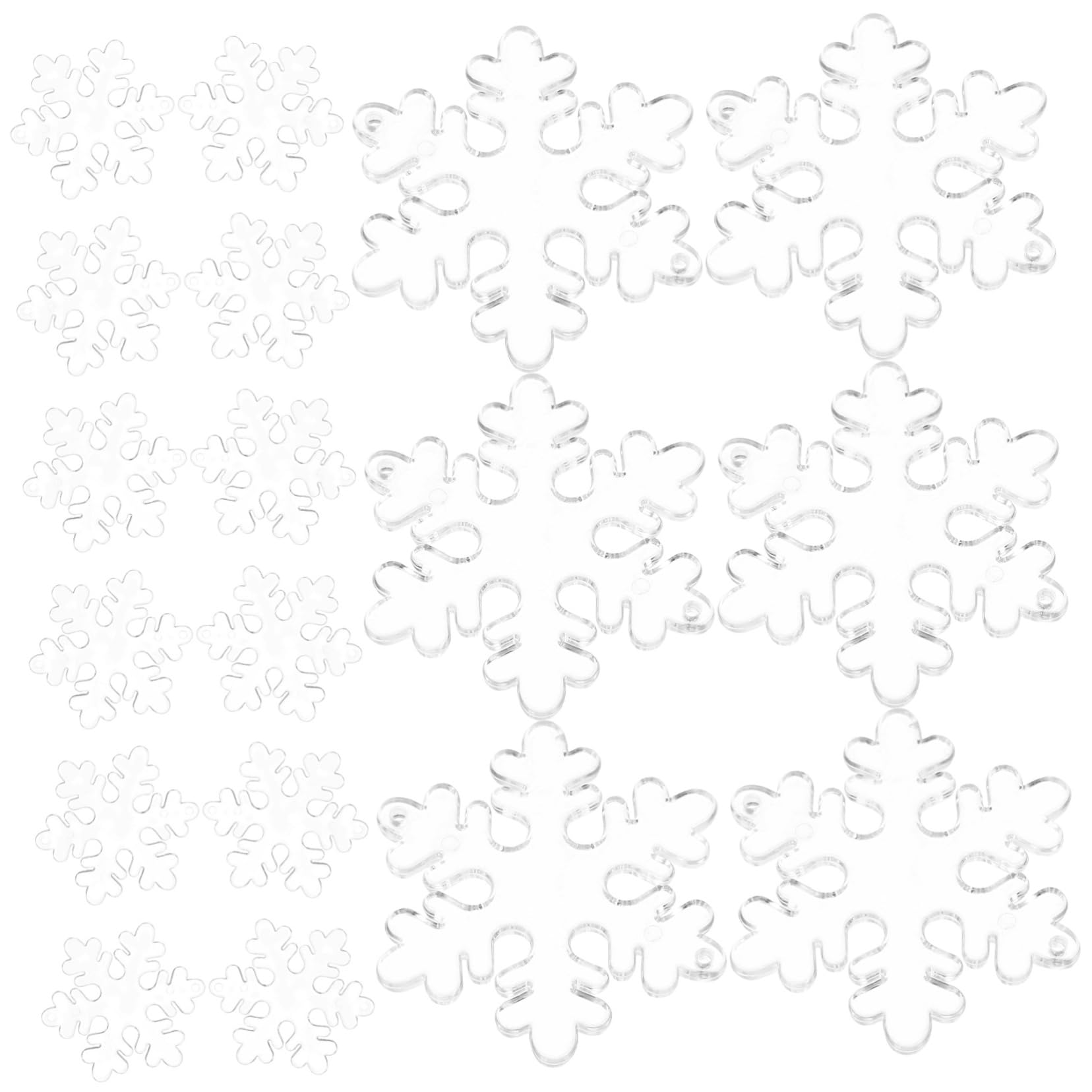 Ciieeo 300 STK transparente Schneeflocke weihnachtsschmuck räumung Weihnachtsbaumschmuck winterdeko Weihnachts Party Weihnachtsbaum hängende Dekoration Baum hängende Ornamente Acryl