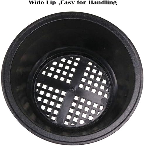 Miniatura 10 de MUZHI Paquete de 12 macetas redondas para suculentas, color negro mate, con drenaje, macetas planas de plástico para plantas de jardín de 6.3