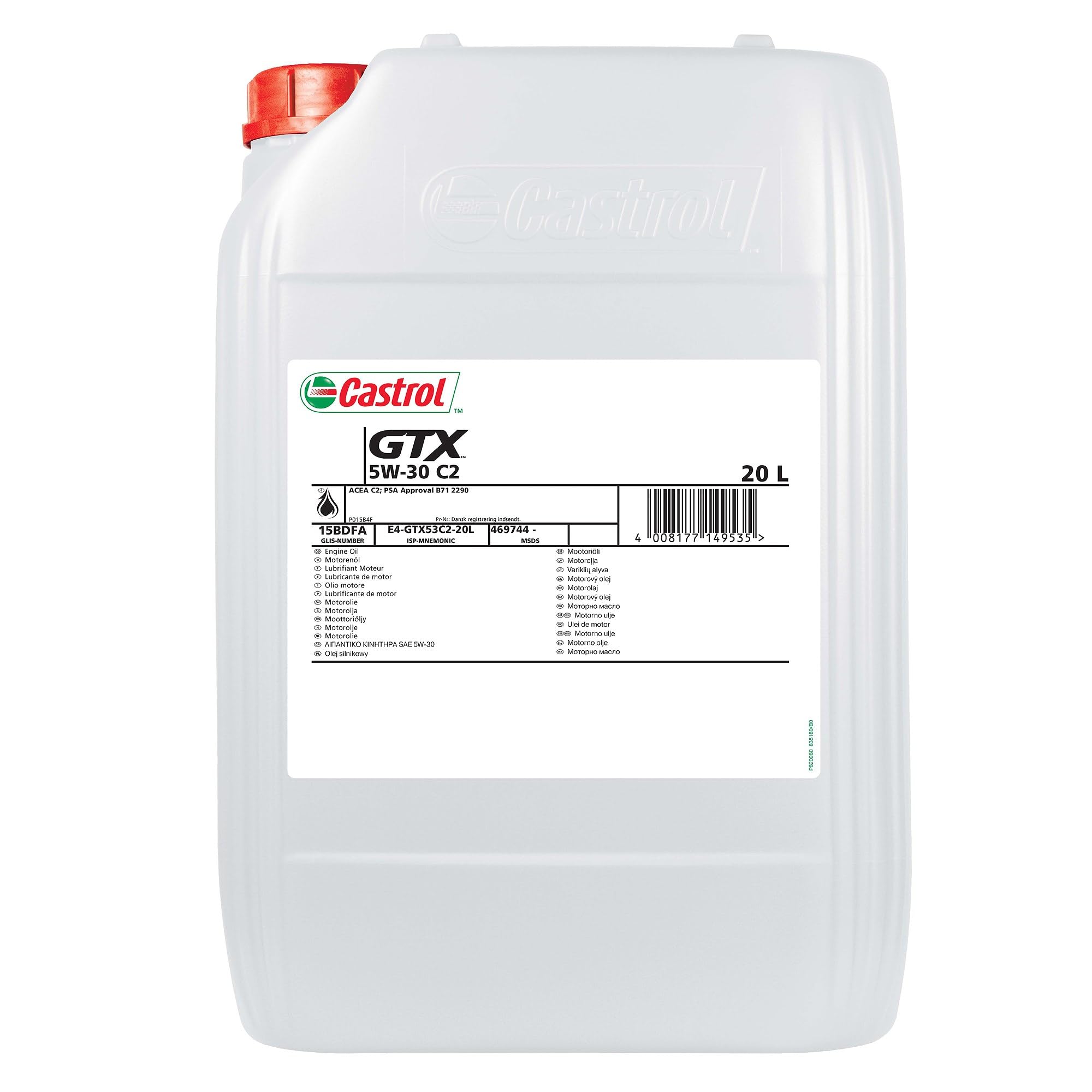 Castrol GTX 5W-30 C2, 20 L E4-ÖL