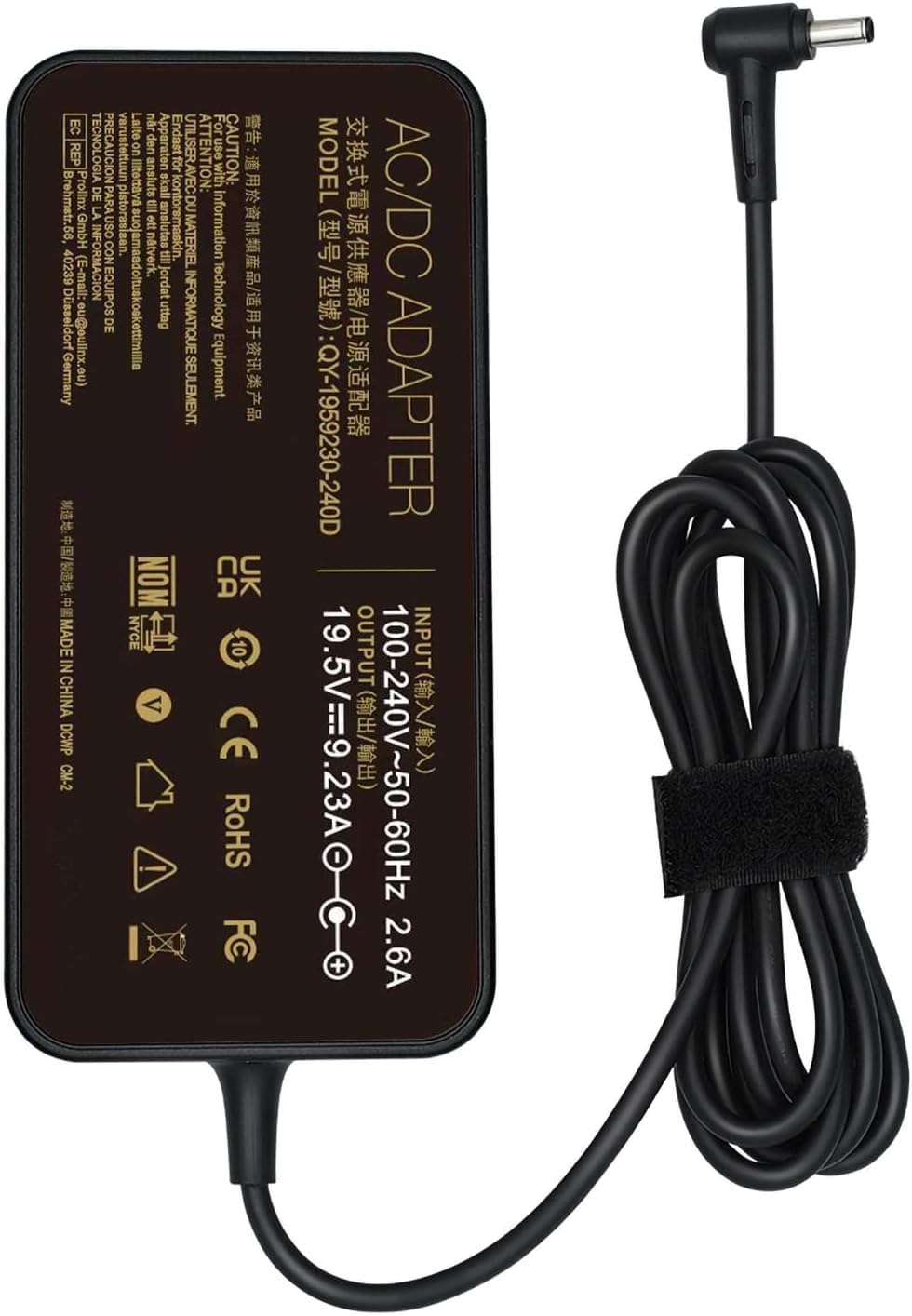 180W 19.5V 9.23A Adapter Laptop Charger Compatible for Asus ROG G750JM G750JS G750JW G750VW G750VX G751JL G751JM G752VL G752VT G55V G55VW G75VX ADP 180MB F FA180PM111 ADP-180HB D (5.5 x 2.5mm）