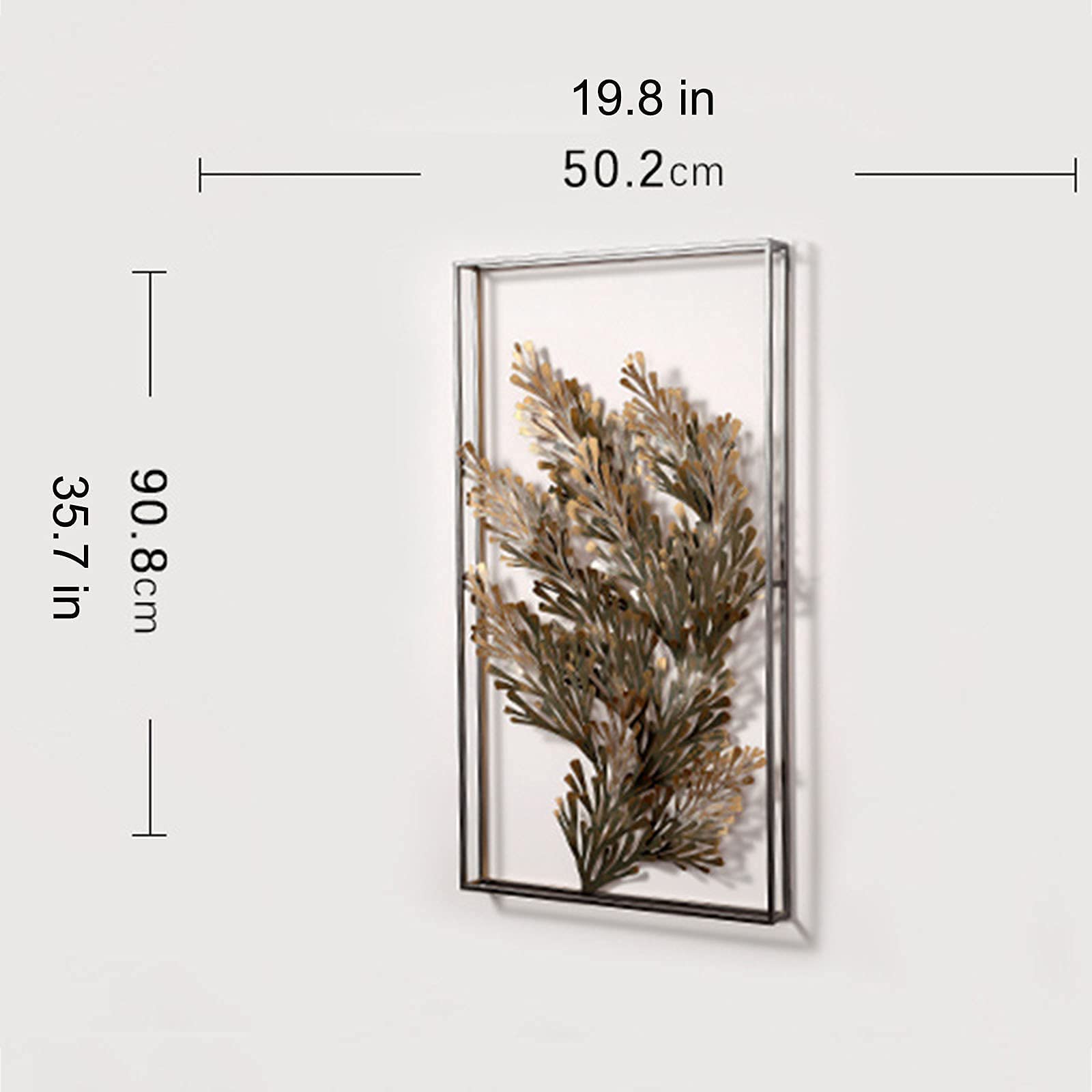 Dekoracje ścienne, metalowe dekoracje ścienne Słomiane kłosy pszenicy Wiszące dekoracje artystyczne Rzeźba do salonu w domu Dekoracje zewnętrzne wewnątrz 90,8X50,2 cm