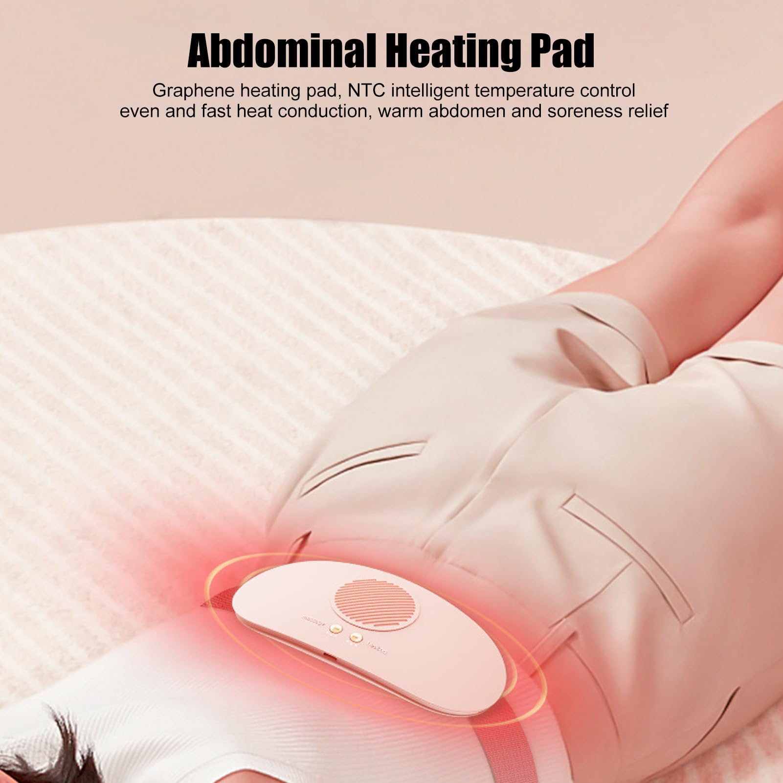 Almohadilla Térmica Menstrual, 5 Ajustes De Temperatura, 7 Modos De Masaje, Apagado Automático, Cómodo Cinturón Envolvente Térmico Para El Hogar, Coche Y Oficina