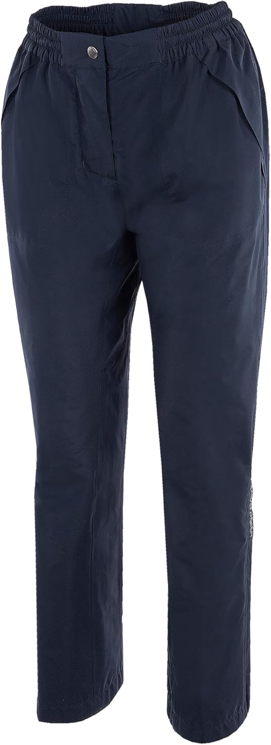 Womens Gore TEX Lined Waterproof Golf Rain Pants 100% Waterproof Windproof Breathable Warm Overpants Elastic Waist Leg Zips