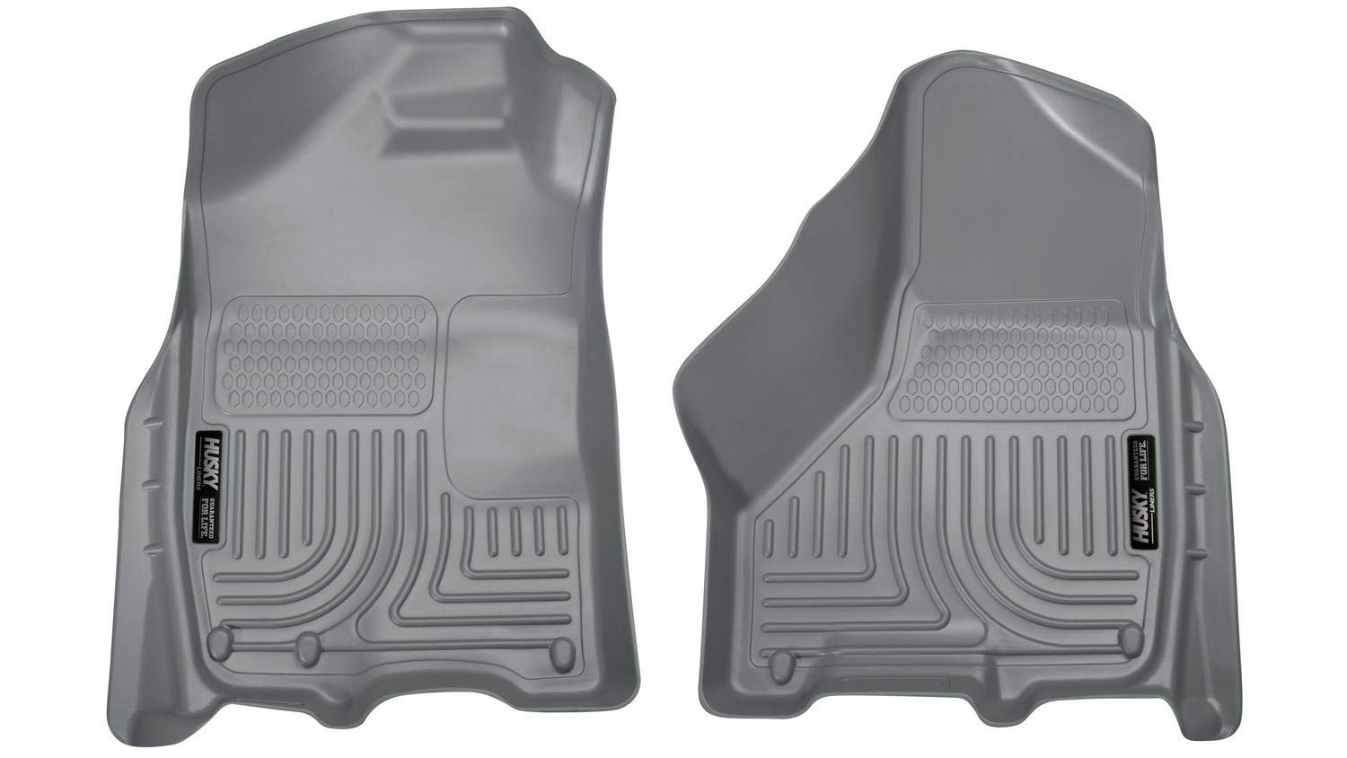Husky Liners | Weatherbeater Fits 2019-2022 Ram 1500 (Classic Body), 2009-2018 Dodge 1500, 2010-2018 2500, 3500 (Crew Cab/Mega Cab) Front Row Liner, Grey 18002