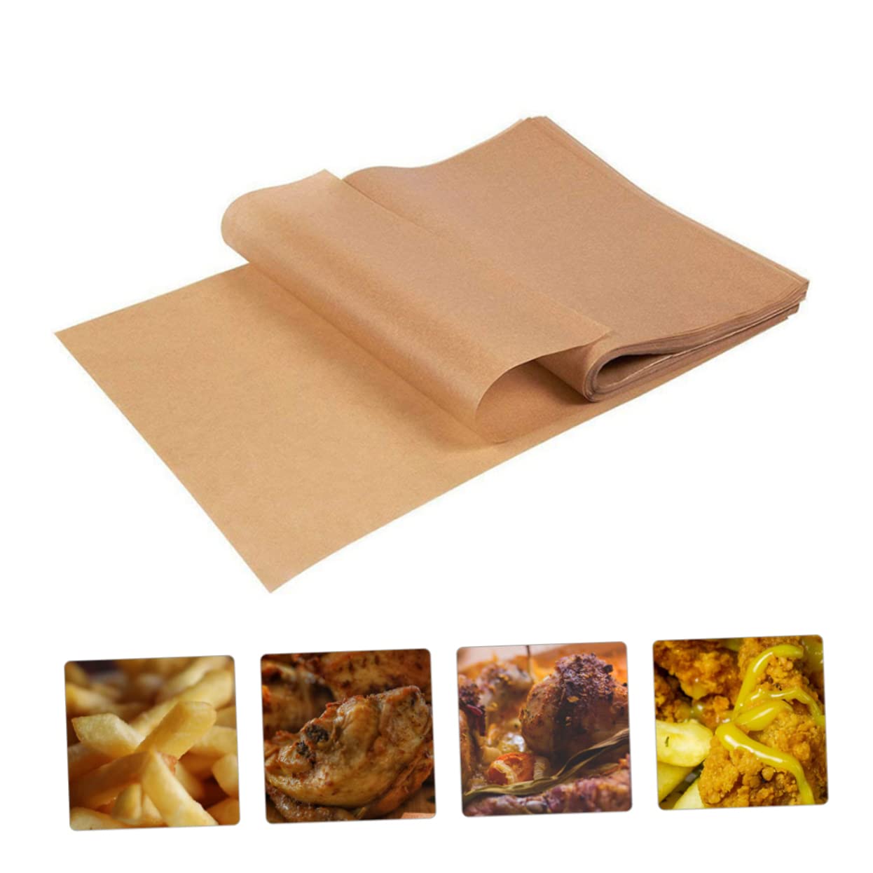 Alipis 200piezas Papel de Silicona para Hornear Papel Antiadherente para Barbacoa para Hornear Pasteles y Usar Airfryer