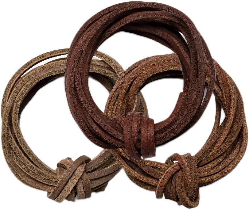 54" Premium Leather Boot Laces 3-Pack - Cobbler's Choice Premium Quality and Strength