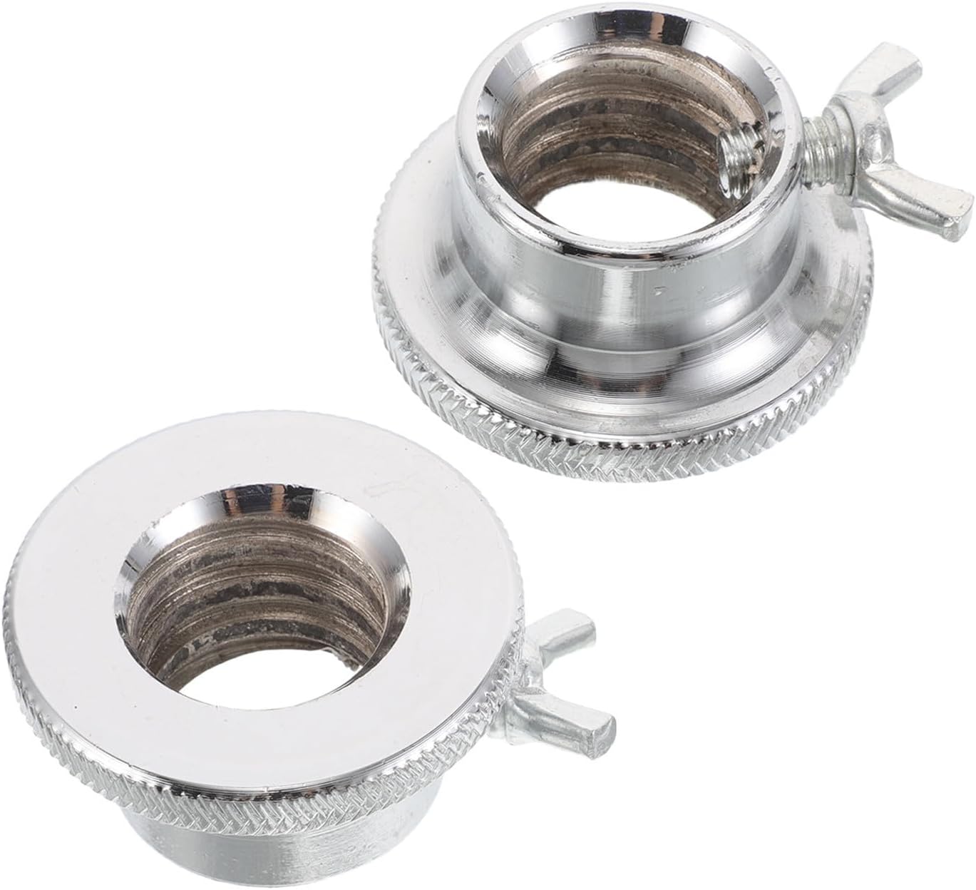 KICHOUSE 2pcs Steel Dumbbell Collars with Sturdy Screw Clamp, Prevents Loosening for Weightlifting Bar, for Home and Professional Routines, Silver Finish