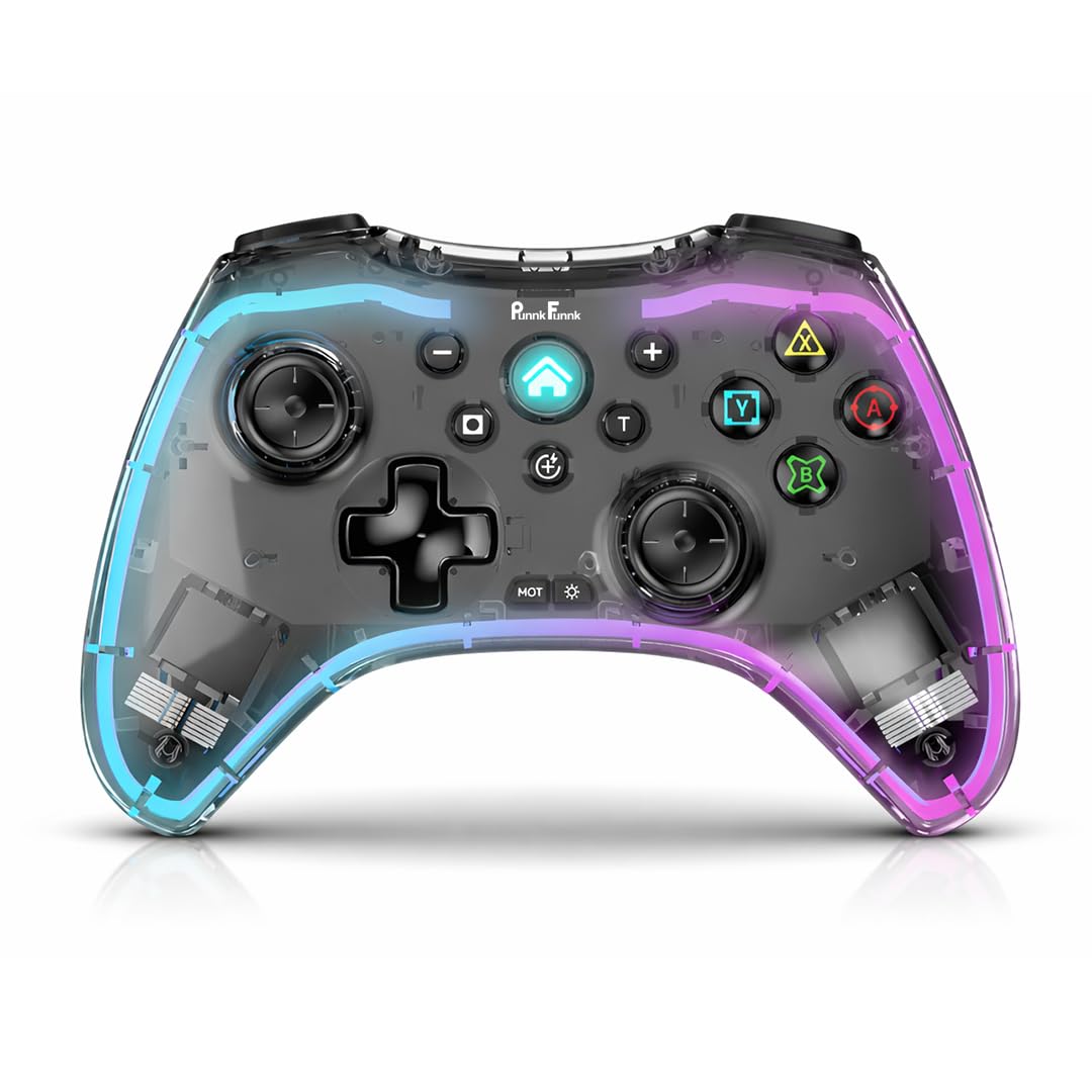 PunnkFunnk S03 Wireless Gaming Controller with Macro Function | Bluetooth & 2.4G USB Receiver | For Android, iOS, PC & Nintendo Switch | Vibration, RGB LED, ShootingPlus V3 Support-image-19