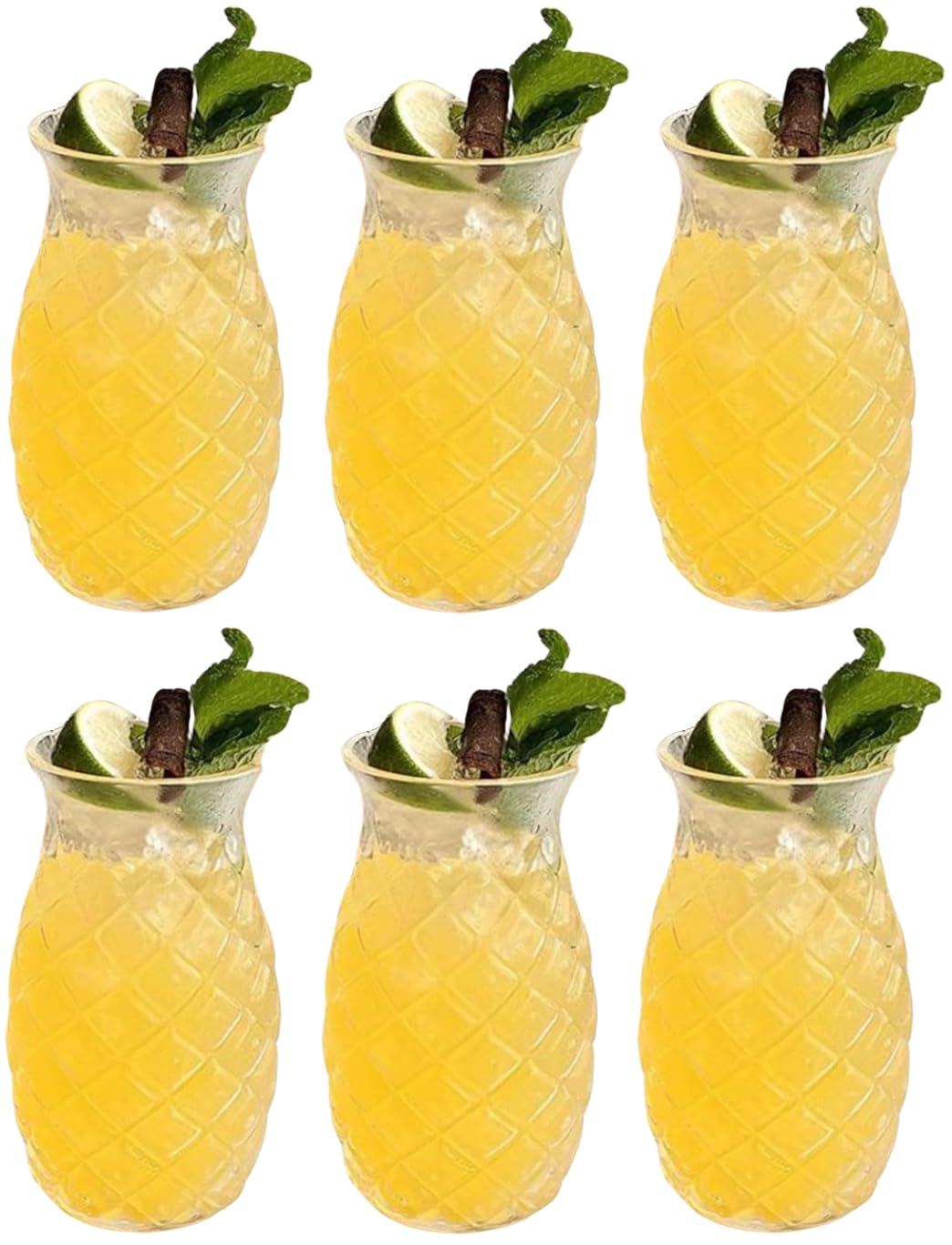 Bicchiere da cocktail/Tiki Ananas Bicchiere - 400 ml - 6 pezzi