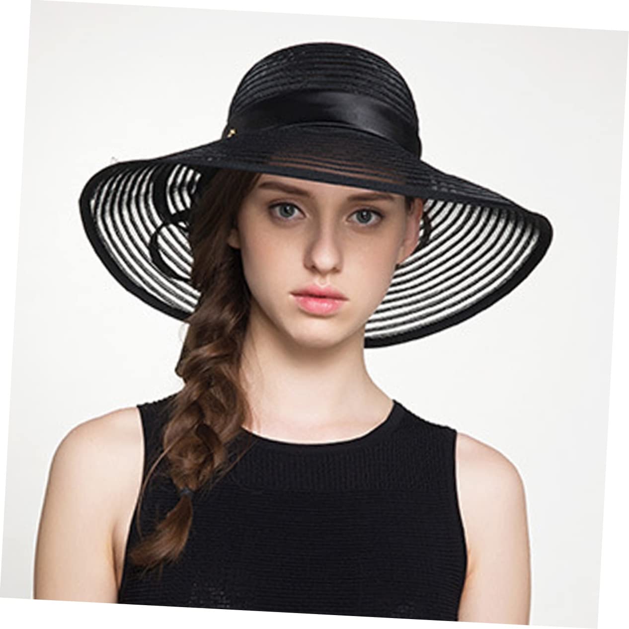BESPORTBLE 2 Pièces Chapeau de Plage été Femme Large Brim et Nœud Délicat Chapeau de Protection Solaire Respirant pour Activités Extérieures pour Plage et Sorties