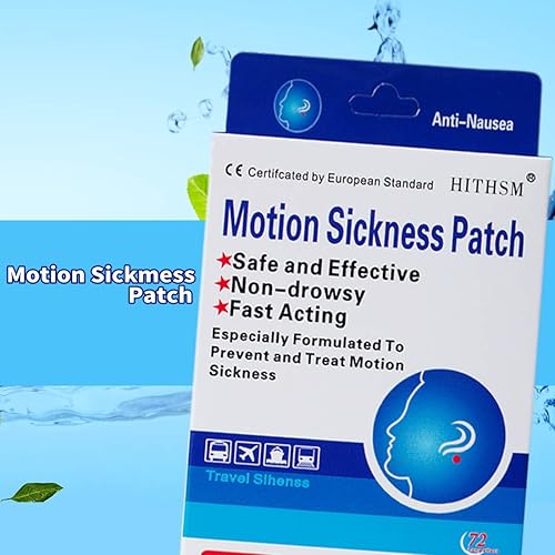 Miniatura 3 de Parche para mareo por movimiento, 26 parches funciona para aliviar vómitos, náuseas, mareos y otros síntomas resultantes de enfermedades de