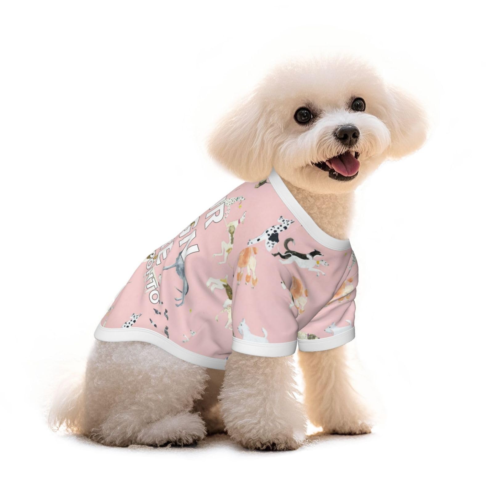 Custom Dog Coat T-Shirt – Personalized Cotton Pet Clothes with Text, Logo or Image, Fun Puppy Outfit, Small Dog Vest, Unique Custom Apparel & Gift for Pet Lovers L