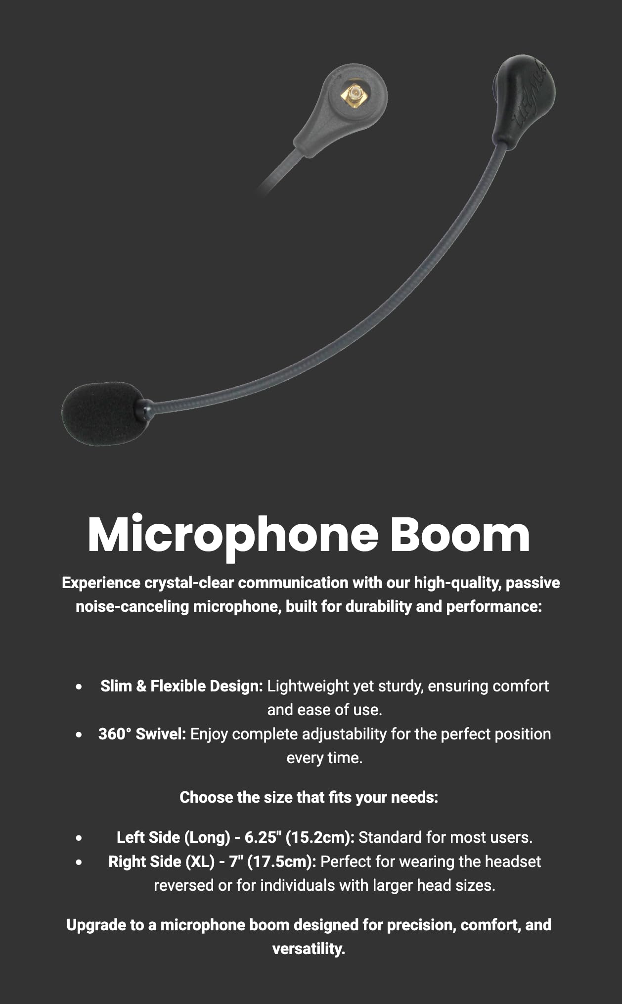 UFLY MIKE Harmony Base Sistema de aviación | Micrófono estándar, adaptador de enchufe doble, compatible con auriculares Bose QC45 | Construido a mano en los Estados Unidos