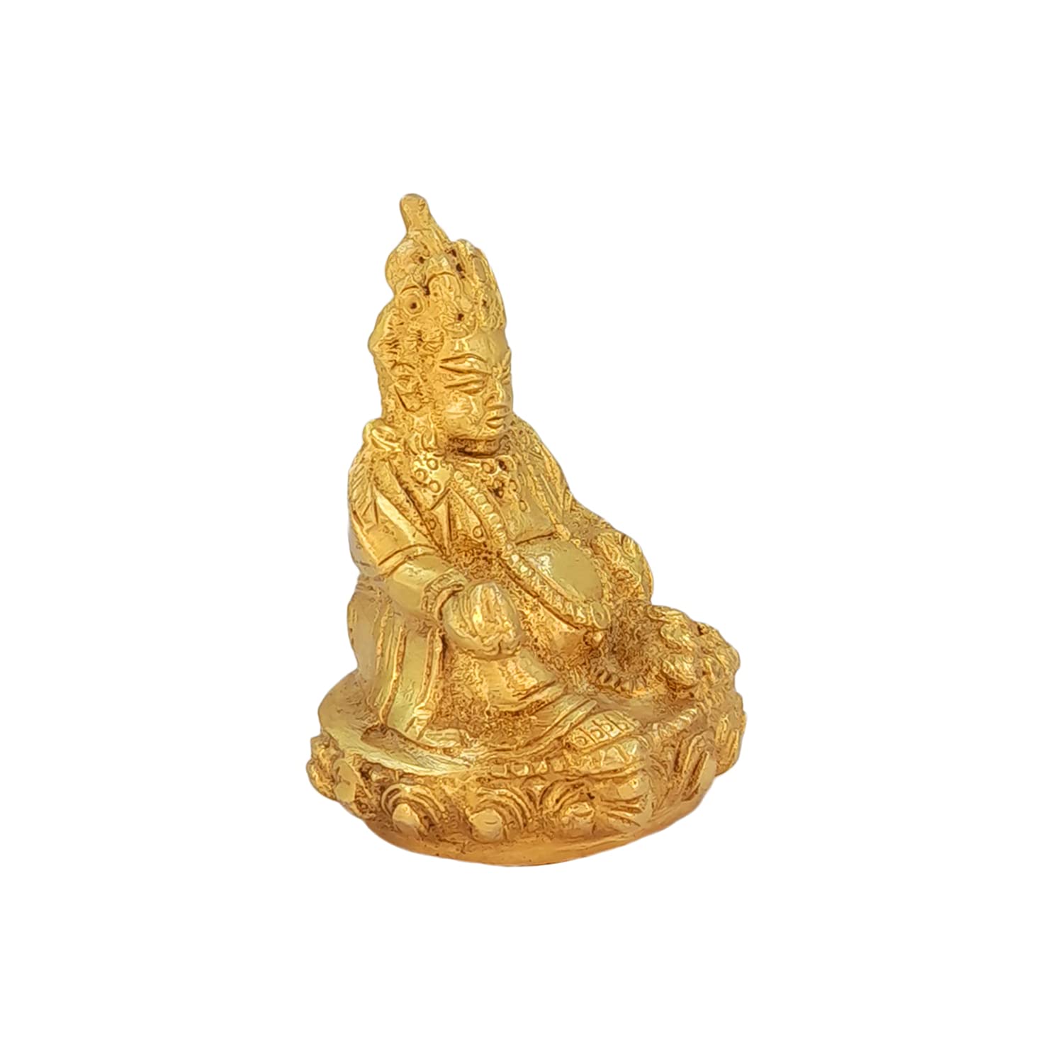 Kartique Brass Lord of Treasure Wealth Maharaj Kuber Murti Statue for Tijori Locker Money Safe Kubera Idol for Maha Dosh Nivaran Prosperity Home Decor - Image 2 thumbnail