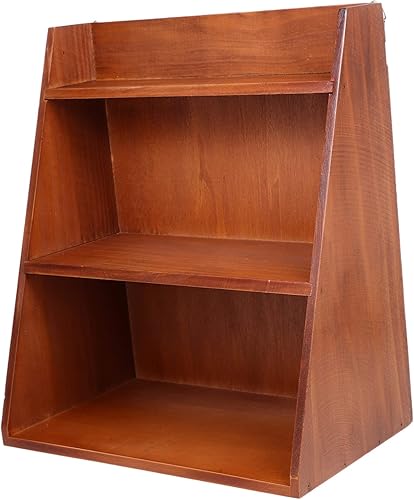 Soporte de almacenamiento de madera multicapa Estante de almacenamiento de escritorio 3 niveles Organizador de suministros de oficina que ahorra