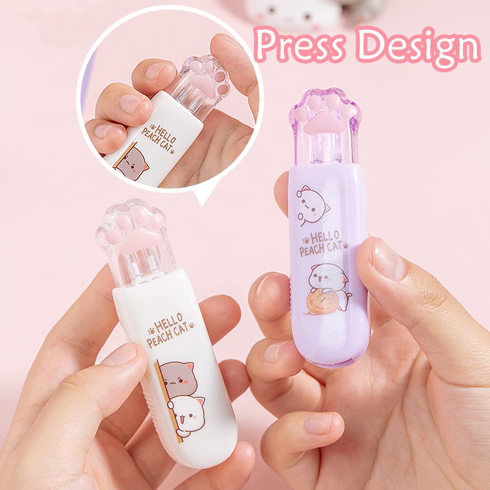 6 Rubans Correcteurs Pattes De Chat Kawaii - Correcteur Mignon Pour École Et Bureau