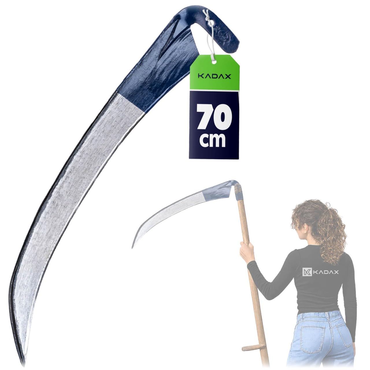 KADAX Faucille de Jardin en métal, Faucille, Faucille Pliante, Faucille pour Plantes Sauvages, Faucille, Faucille de Jardin, Faucille à Gazon, Faucille à Feuilles, Faucille à Main, Petite Faucille