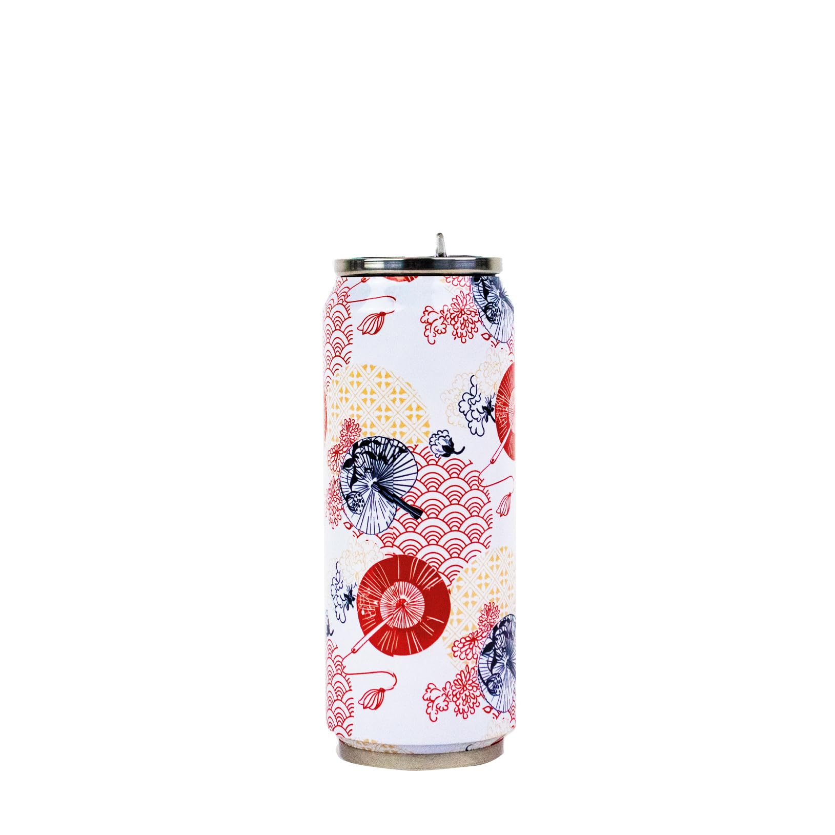 YOKO DESIGN Insulated Can – 500 ml – Japan Blue – 0.5L – Stainless Steel – Hot 5 Hours, Cold 10 Hours – Japan Theme – THERMOS