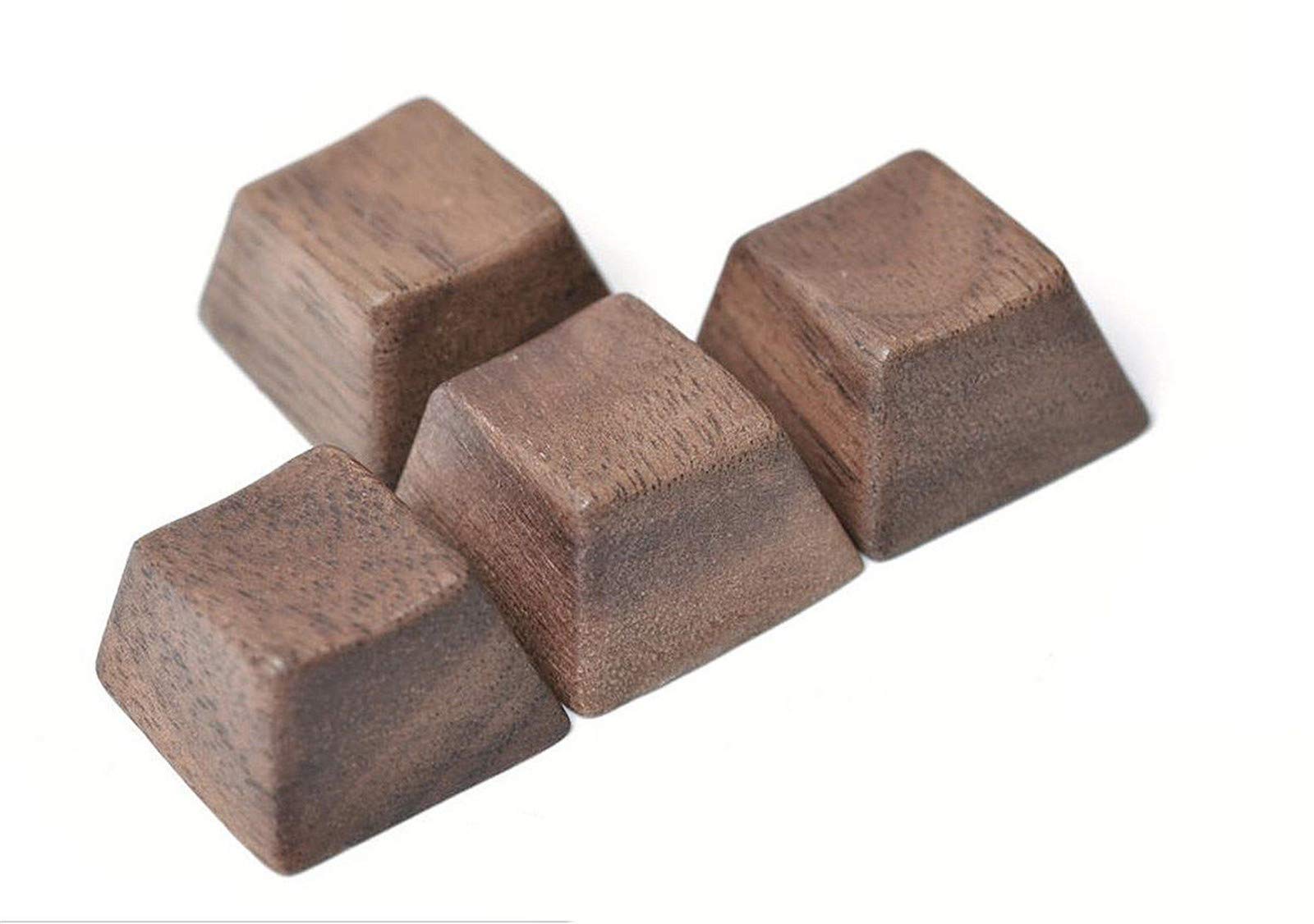 Handmade Walnut Solid Wood Keycaps Arrow WASD QWER Spacebar Enter ESC R1 R4 Switch OEM Profile for Cherry MX Mechanical Keyboard Gaming DIY Replace