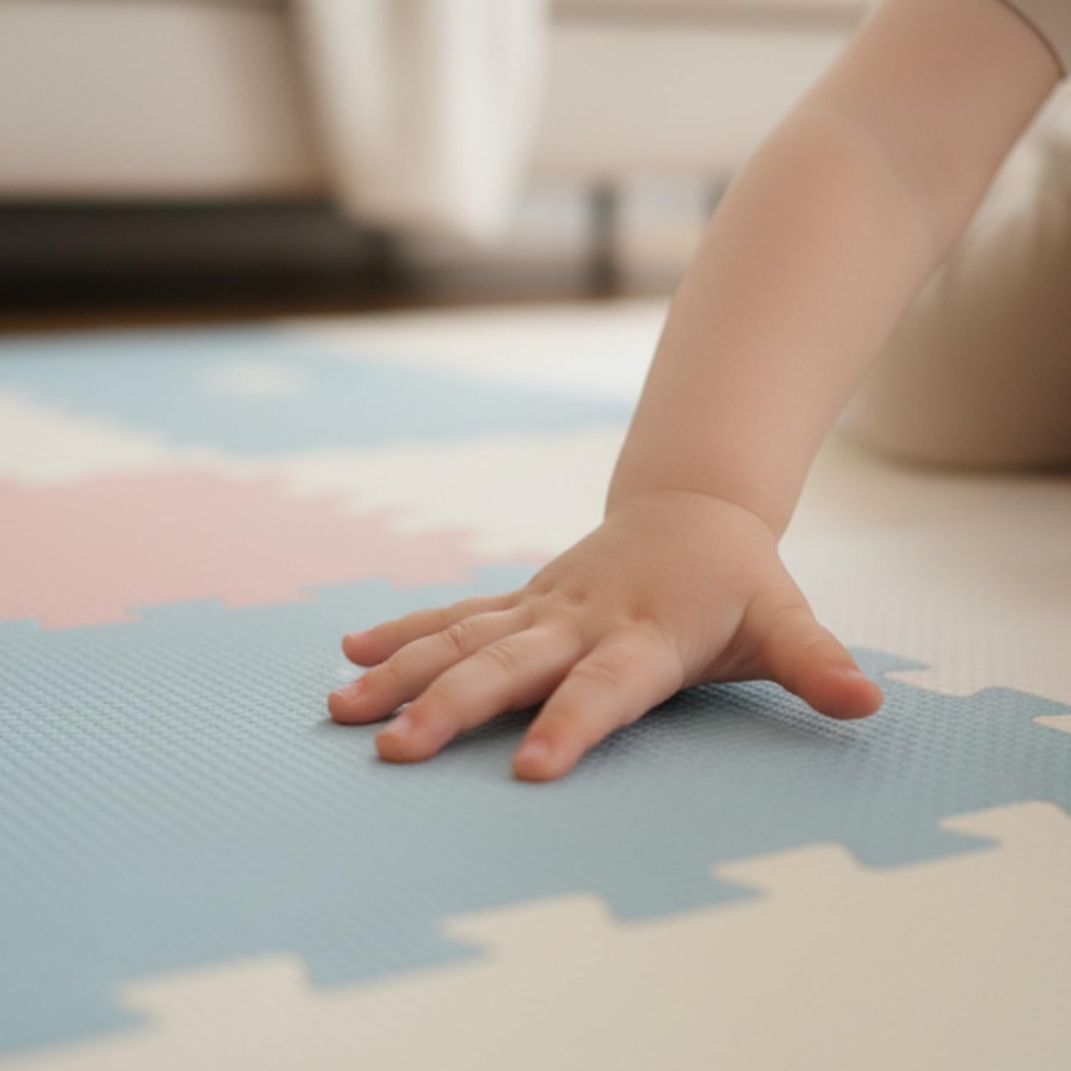 LittleTom 36 Pezzi Tappeto Gioco per Bambini in Piastrelle EVA 30x30 cm - Pavimento Morbido e Antiscivolo per Neonati - Superficie Puzzle Protettiva Ideale per la Cameretta dei Bimbi e Gioco a Terra