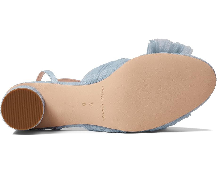 Loeffler Randall Dahlia Pleated Knot Mule with Ankle Strap - Bottom View