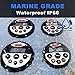 GUZARE Boat Marine Stereo Receiver Bluetooth - 45 x 4 Watts Audio AM FM Gauge Waterproof Radio Tuner Streaming for Boats Golf Cart ATV UTV and Spa Hot Tubs GR304