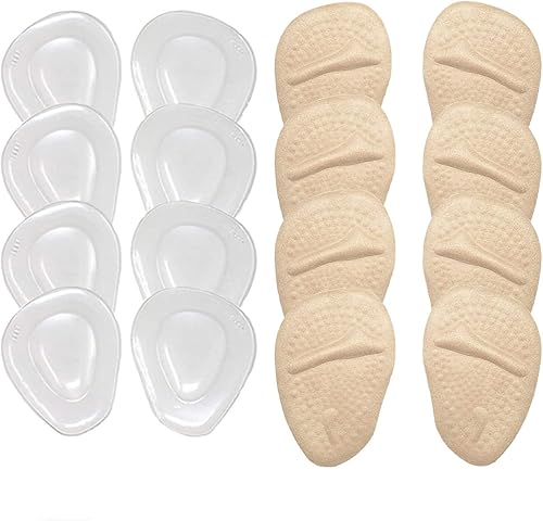 8 pares de almohadillas metatarsianas de bola de pies, almohadillas de gel para pies de bolas de gel Mortons Neuroma Callus alivio del dolor de