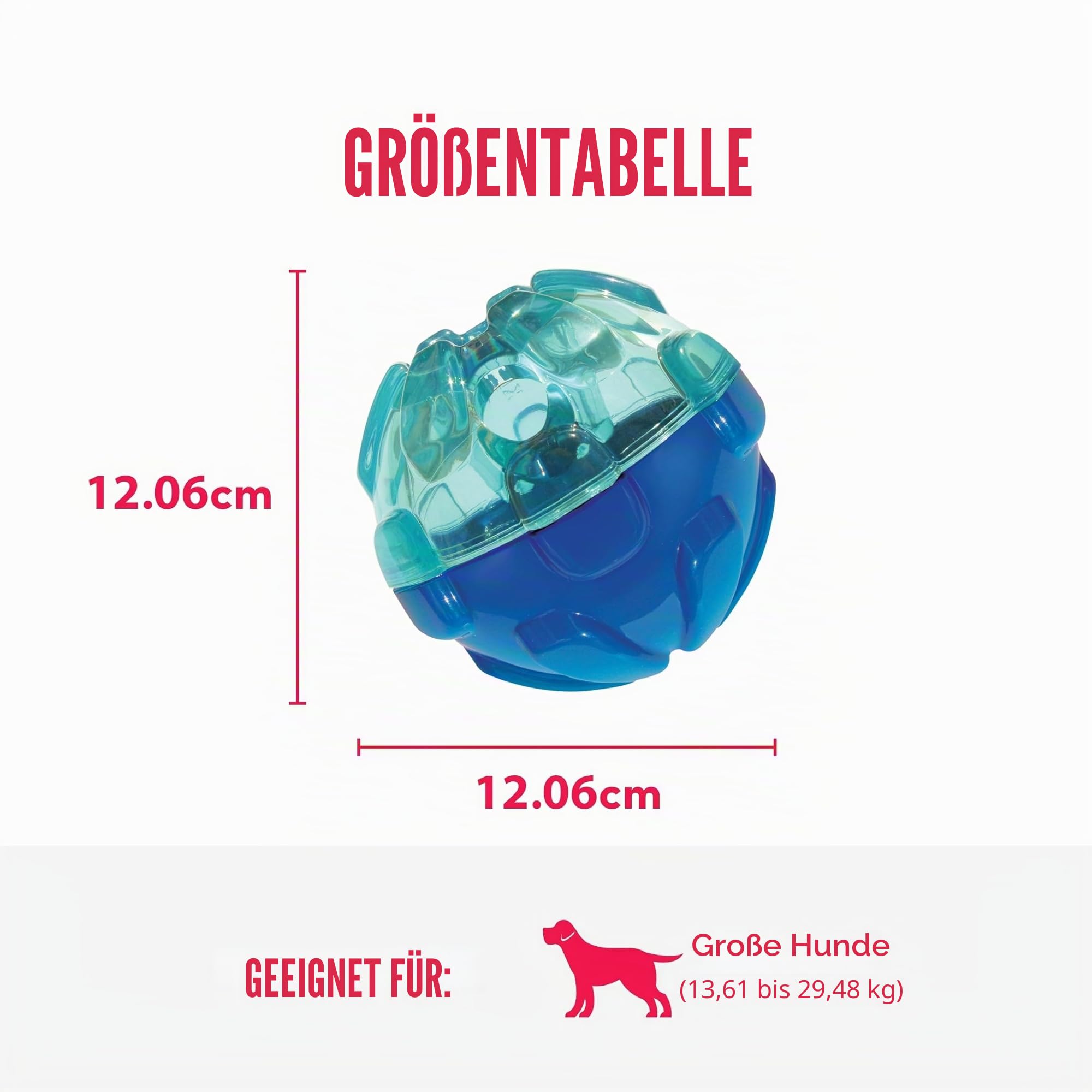 KONG – Rewards Ball – Besonders Robuster Interaktiver Leckerlispender – Für Große Hunde