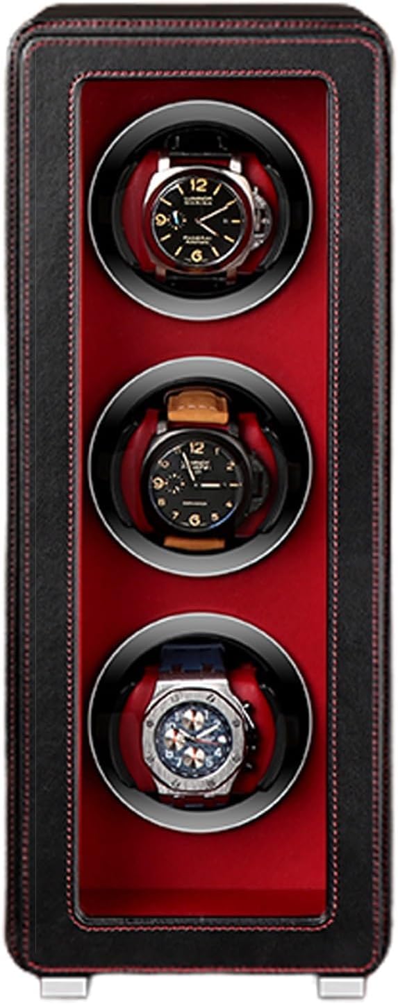 CGCSYZ Automatic Watch Winder for 1/2/3/4/6 Watches, Self-Winding Mechanical Storage Box with Quiet Motor, Dual Power Supply & Dustproof Case