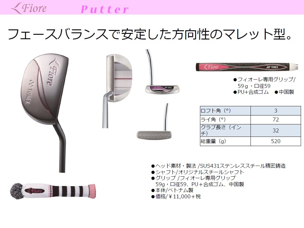 Amazon | ヨネックス(YONEX) FIORE FIORE(フィオーレ)パター F16PT