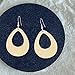 Vavhoo 70's 80's Oval Vavhoo Charm Resin Neon Pendant Original Earrings Vintage Acrylic Pendant Women's 80's Party Halloween Costume Accessories (Beige)