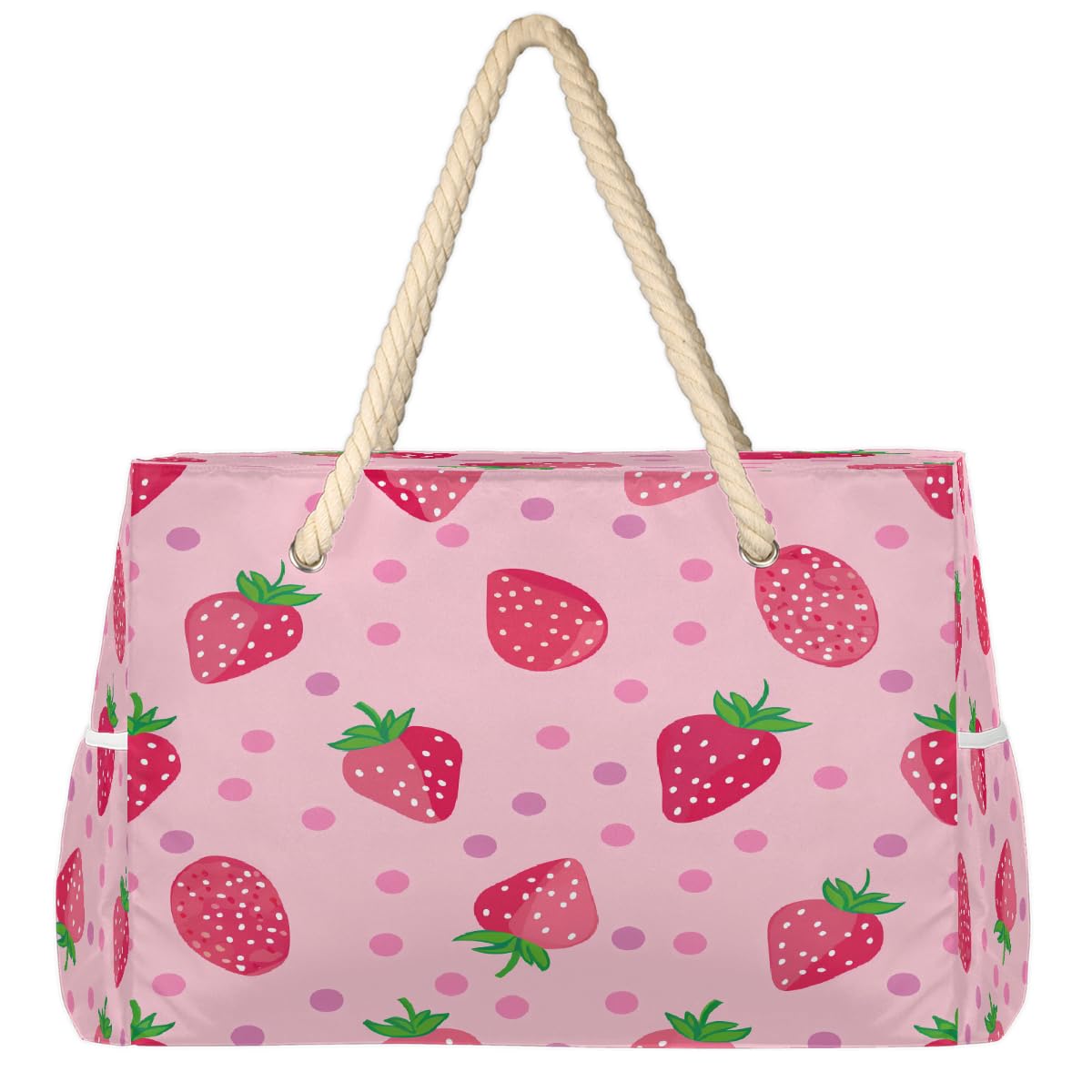 Große Strandtasche mit Reißverschluss, wasserdicht, sanddicht, Strandtasche mit Seilgriffen, mehrere Taschen für Damen, Reisen, Pool, Fitnessstudio, Familie, Urlaub, Essentials
