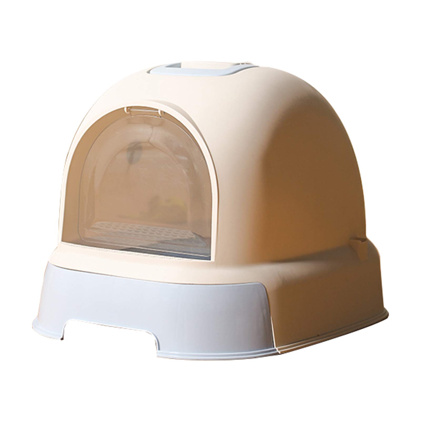 Amazon Co Jp ドーム付きの簡単にきれいな猫のトイレトレイ ペットのトイレ トイレスクープ付きの猫のトイレトイレ 引き出し ほこりや臭い 広いスペース 灰色 38 52 42cm ホーム キッチン