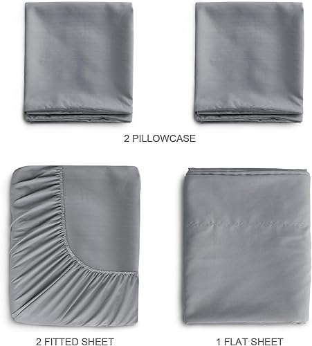 Vista 17 de SPRINGSPIRIT Juego de sábanas para cuna de 30 x 75 x 9 pulgadas, 4 piezas (paquete de 2), sábanas bajeras de tamaño cuna con cama individual