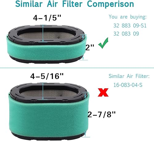 Miniatura 4 de Paquete de 3 filtros de aire 32 083 09-S 32 883 09-S1 para Kohler KT715 KT725 KT730 KT735 KT740 KT745 KT610 KT620 19HP-26HP Engine Cub Cadet