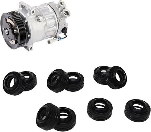 Miniatura 5 de Kit de sellado de labio de eje de compresor de CA de 10 unidades, apto para compresor de CA de 10 segundos, fuerte rendimiento de sellado resistente