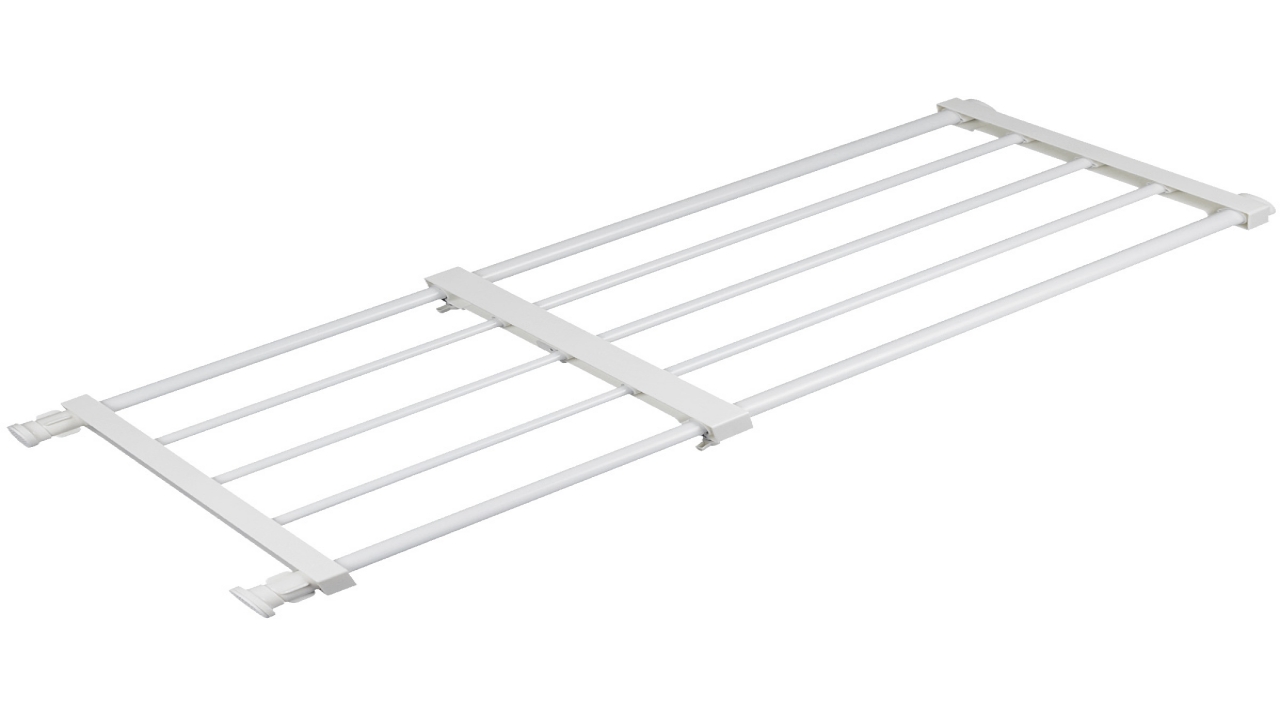 NAKOホワイト 突っ張り棒 プラスチック製(奥行42cm 幅53～90cm四枚
