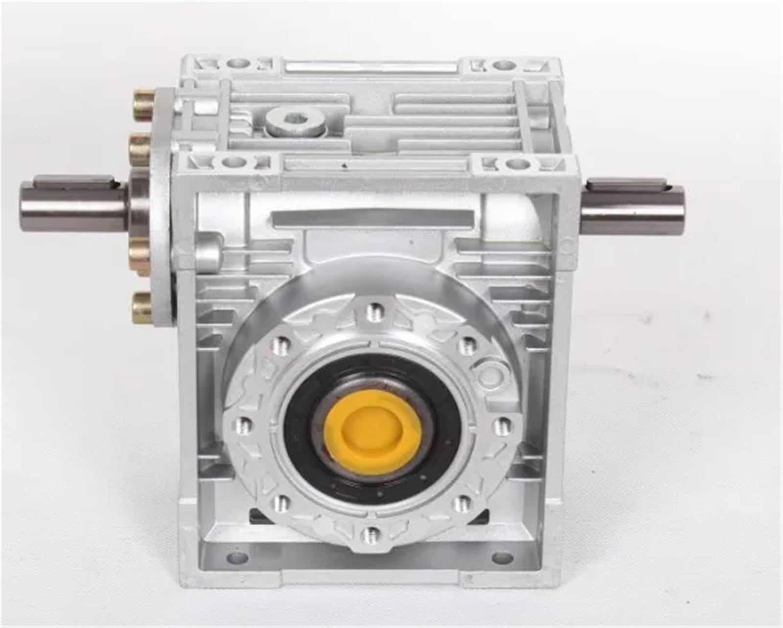 Riduttore a vite senza fine NRV063-VS Doppio albero di ingresso Diametro 19 mm Rapporto 5:1-80:1 Riduttore di velocità a vite senza fine a 90 gradi(Ratio 40 to 1)