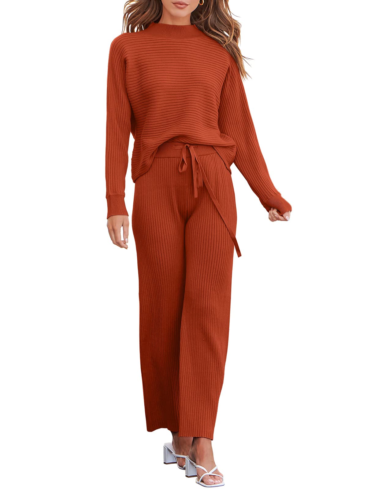 Knit Lounge Cozy Sweater Lounge Jumpsuit ANRABESSWomen's Two Piece