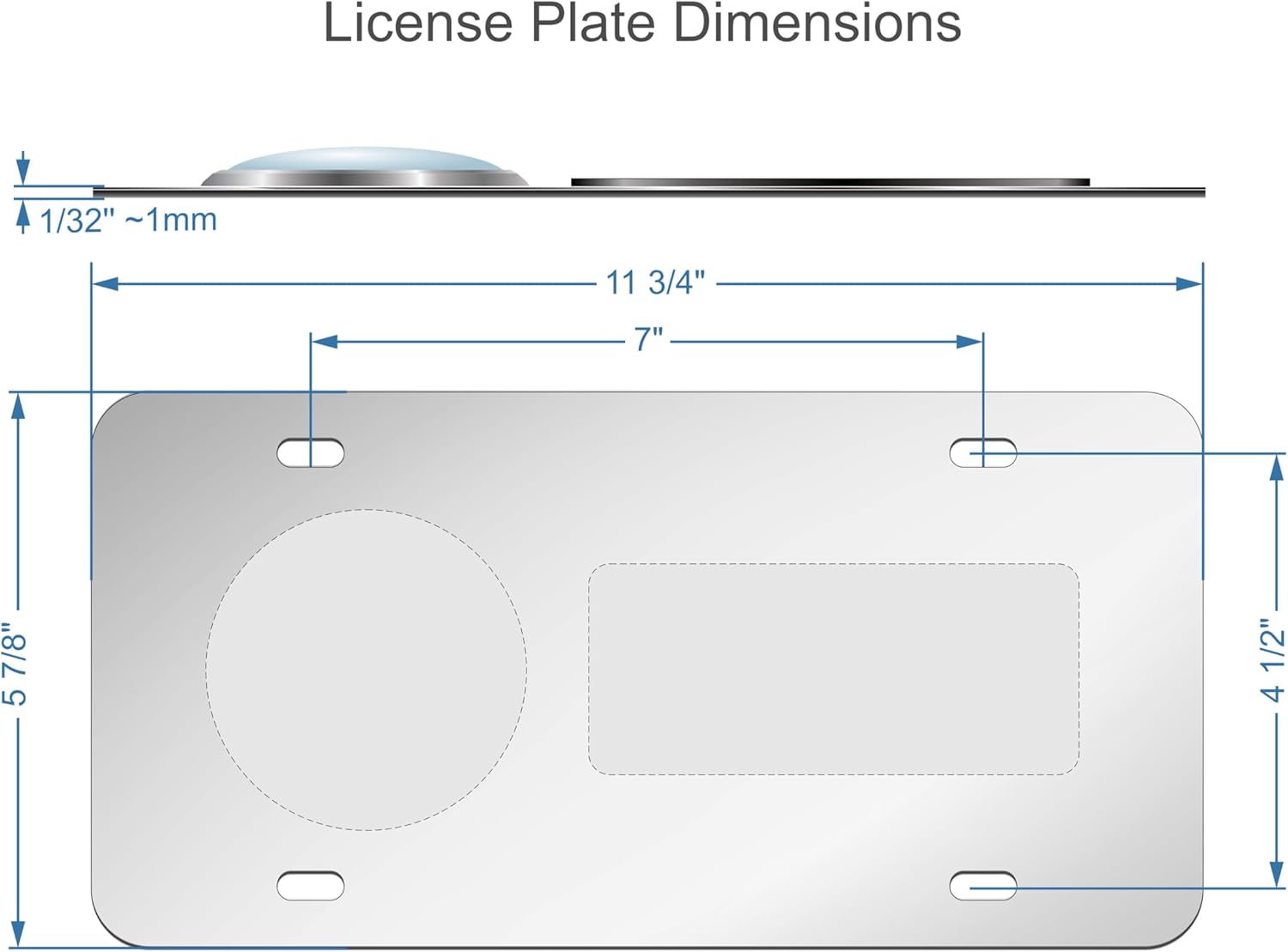[Officially Licensed Product] - U.S. Army 4-Hole Patriotic Stainless Steel Metal License Plate with Chrome Emblem – Durable Military Tribute Auto Tag for Veterans & Supporters