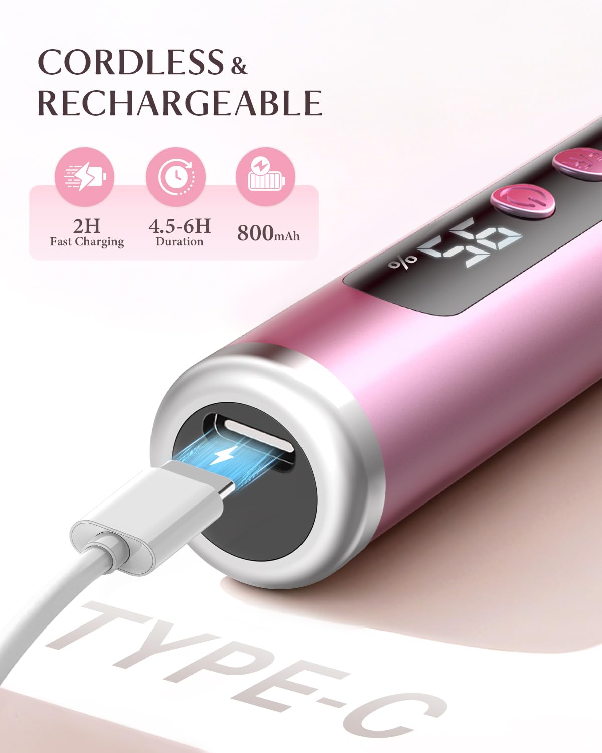 JOREST Lime a Ongle Electrique, Ponceuse pour Ongles Sans Fil 13 en 1, Ponceuse Pieds Pédicure Professionnel, 35000 tr/min, 6 Vitesses Réglables, Convient Aux Débutants, Portable et Rechargeable