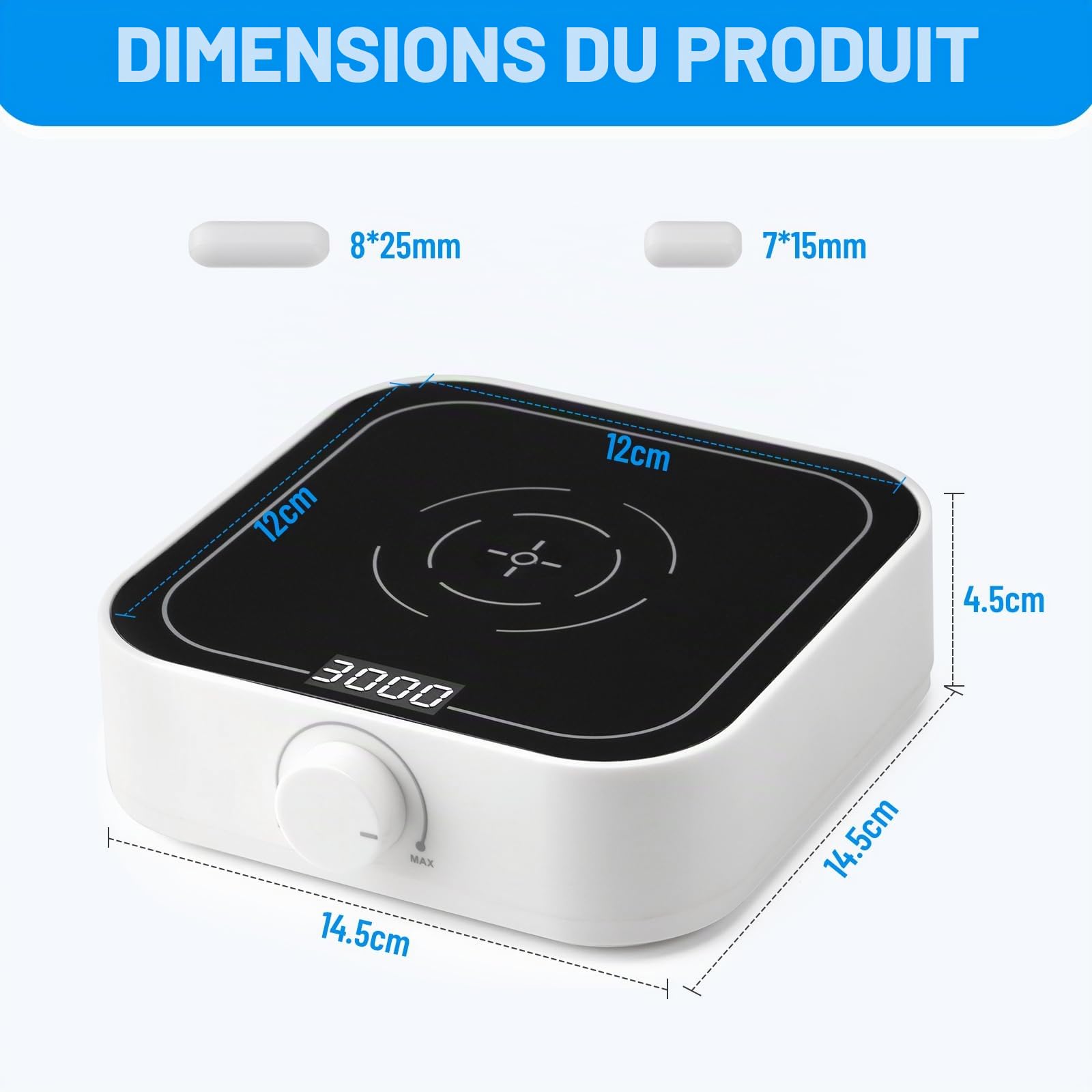 Agitateur Magnétique Digital 350-3000rpm 5L Agitateur Magnétique Numérique Mélangeur Magnétique de laboratoire avec écran LED avec Barreaux d'agitation Magnétiques