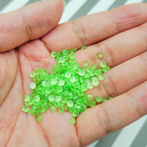 Miniatura 2 de 950 diamantes de imitación de resina con parte trasera plana de 0.236 pulgadas, cristales de imitación transparentes que brillan en la oscuridad