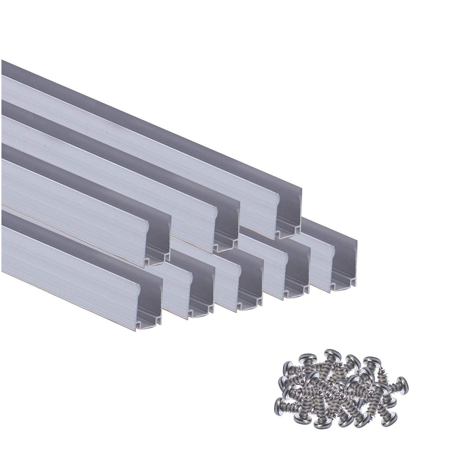 Shine Decor 3.3FT/1M (Pack of 10) Aluminum Track Channel Mounting Bracket for 10mm W x 4.5mm H COB LED Neon Rope Lights and 10x10mm 3D Bend LED Rope Lights