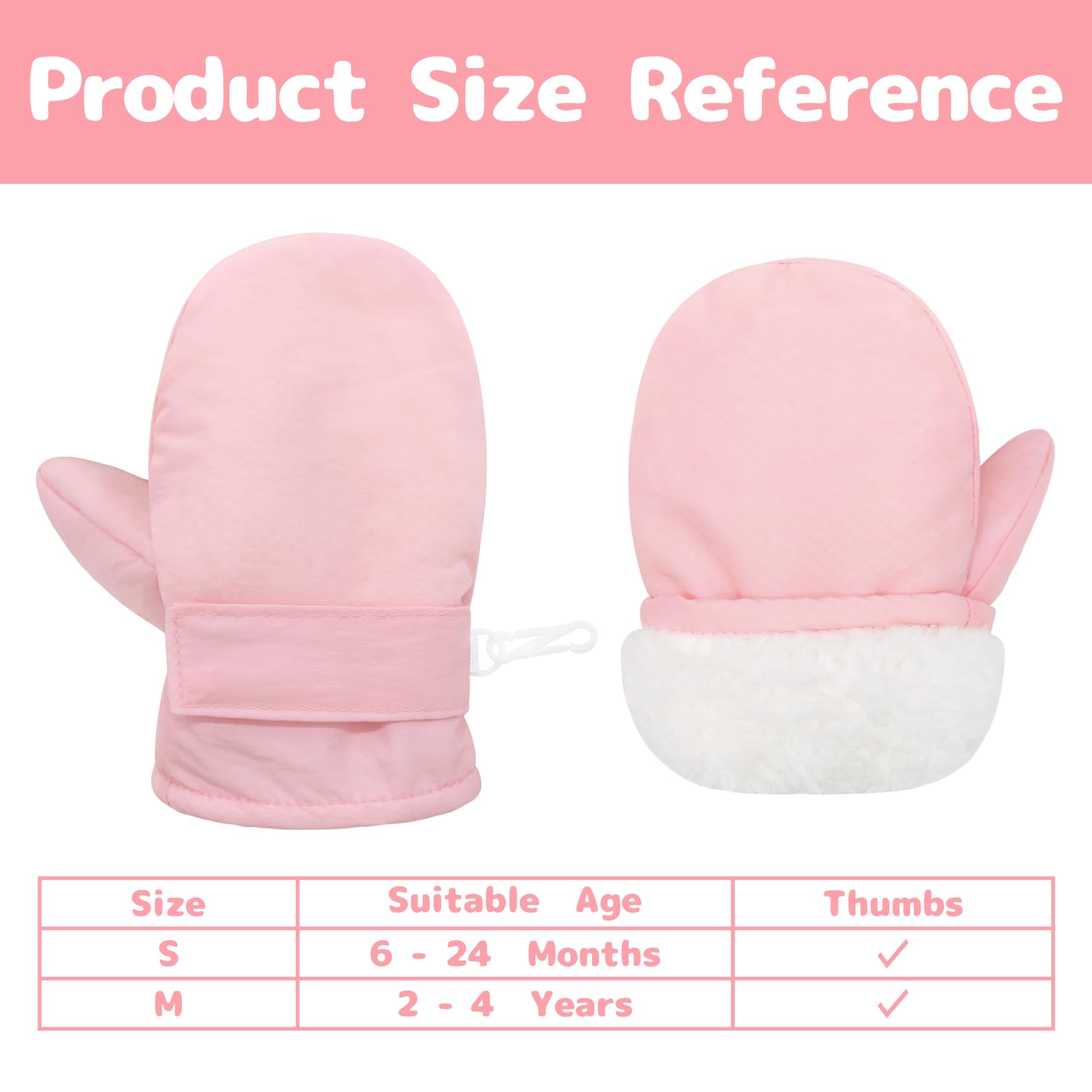 Olreco - Manoplas impermeables para niños pequeños, guantes de nieve para niños, guantes de nieve para niños, guantes de bebé, manoplas de invierno, para niños pequeños y niñas