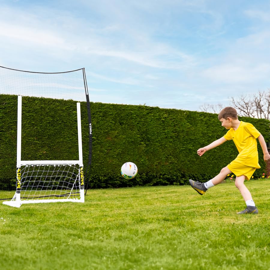 FORZA Mini portería de fútbol y rugby 3v3 – Portería de jardín multideportiva con marco de uPVC, red resistente a la intemperie y fácil montaje – Portería de entrenamiento portátil para atletas junior