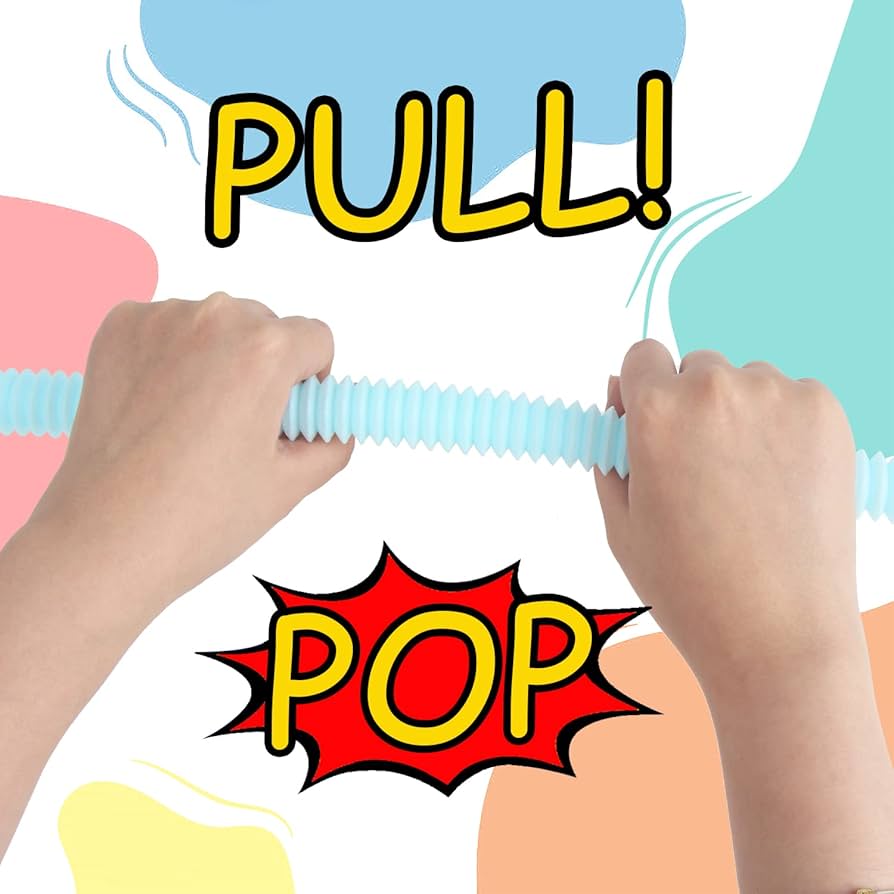 VEYLIN Pop Tubes, 6PCS Fidget Toys For Kids, Sensory And